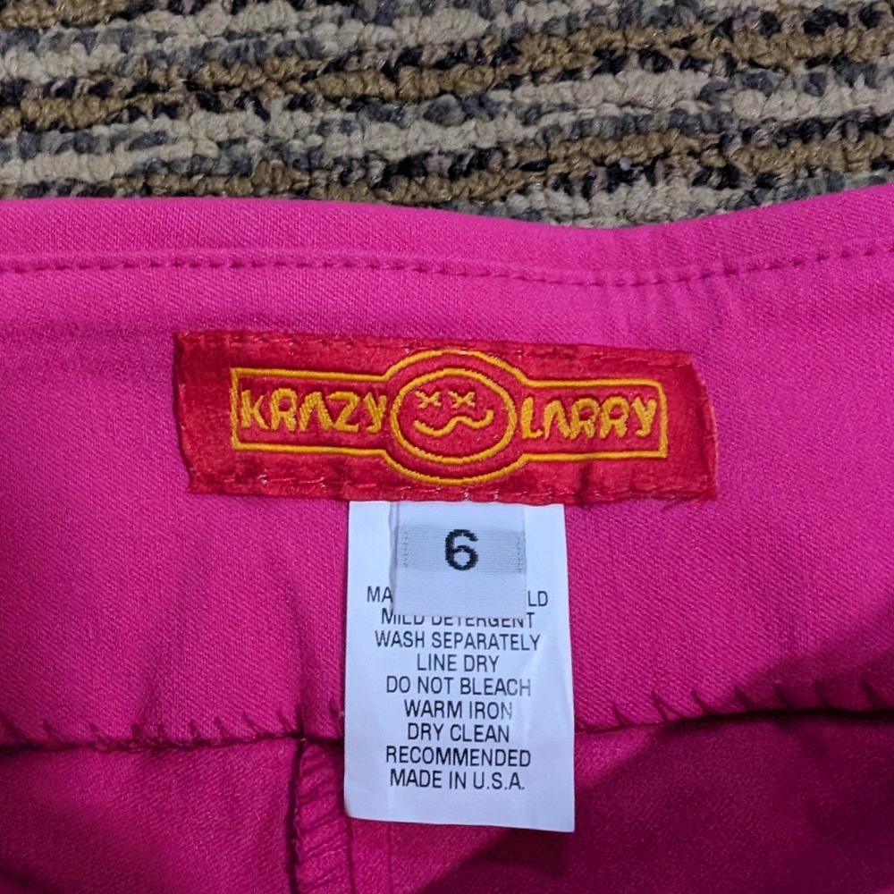 Krazy Larry Pink Skinny Pants Sz 6 - Picture 4 of 6